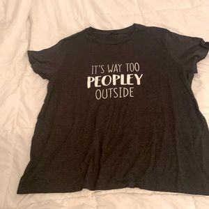 SHEIN, Gray, IT’S TOO PEOPLEY OUTSIDE, 4xl